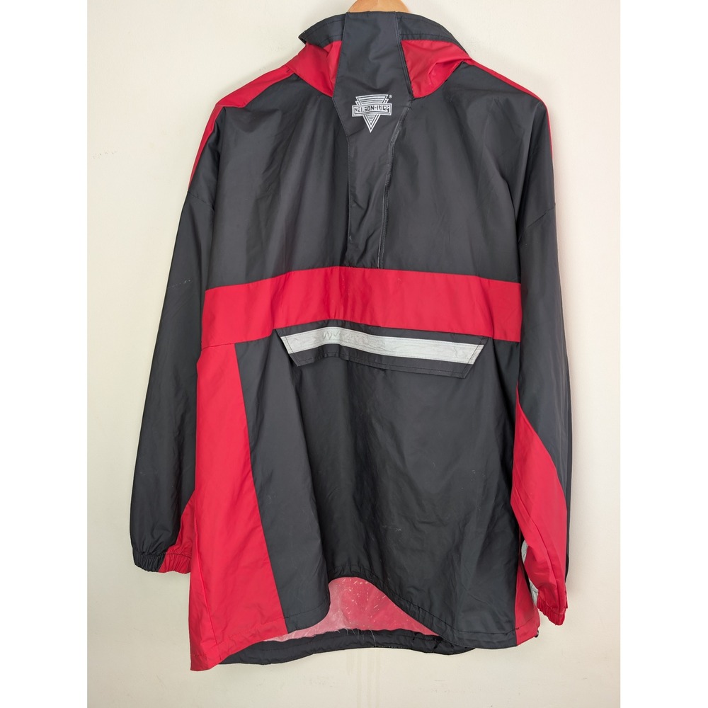 Nelson Rigg PJ100 Black Red Waterproof Biker Jacket Mens XXL Hooded Retro‎